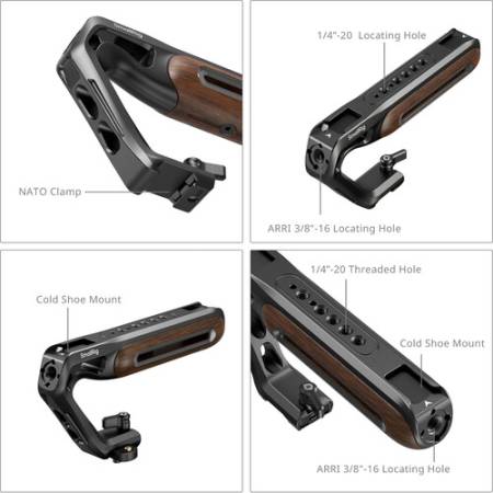 SmallRig 5251 - drewniany uchwyt górny, zacisk NATO